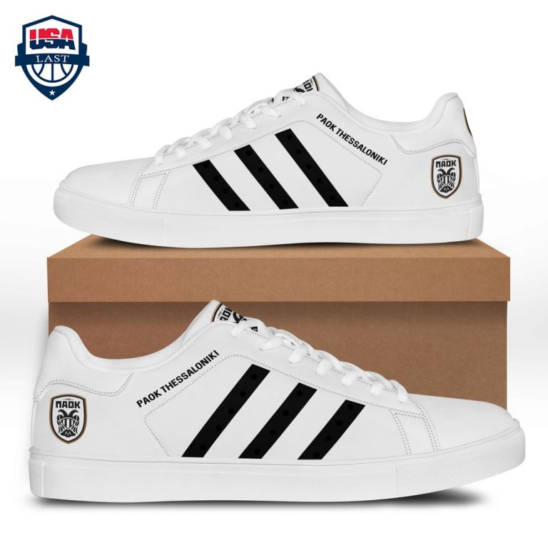 PAOK FC Black Stripes Style 1 Stan Smith Low Top Shoes - Cool DP