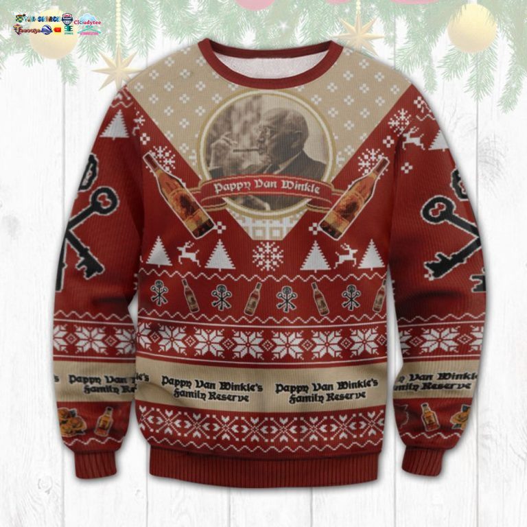 Pappy Van Winkle Ugly Christmas Sweater - You look cheerful dear
