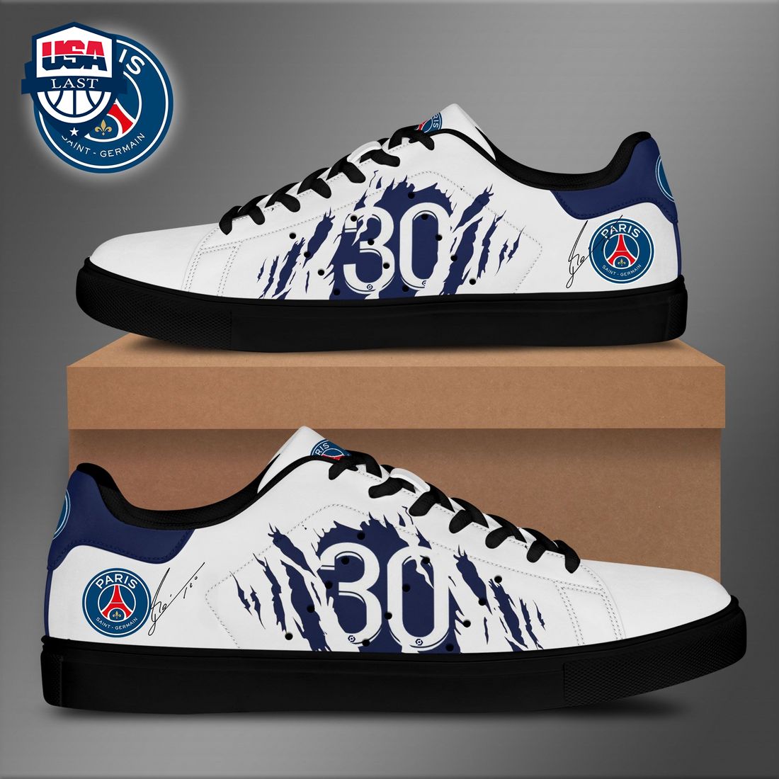 Paris Saint-Germain Messi 30 Signature White Stan Smith Low Top Shoes – Saleoff