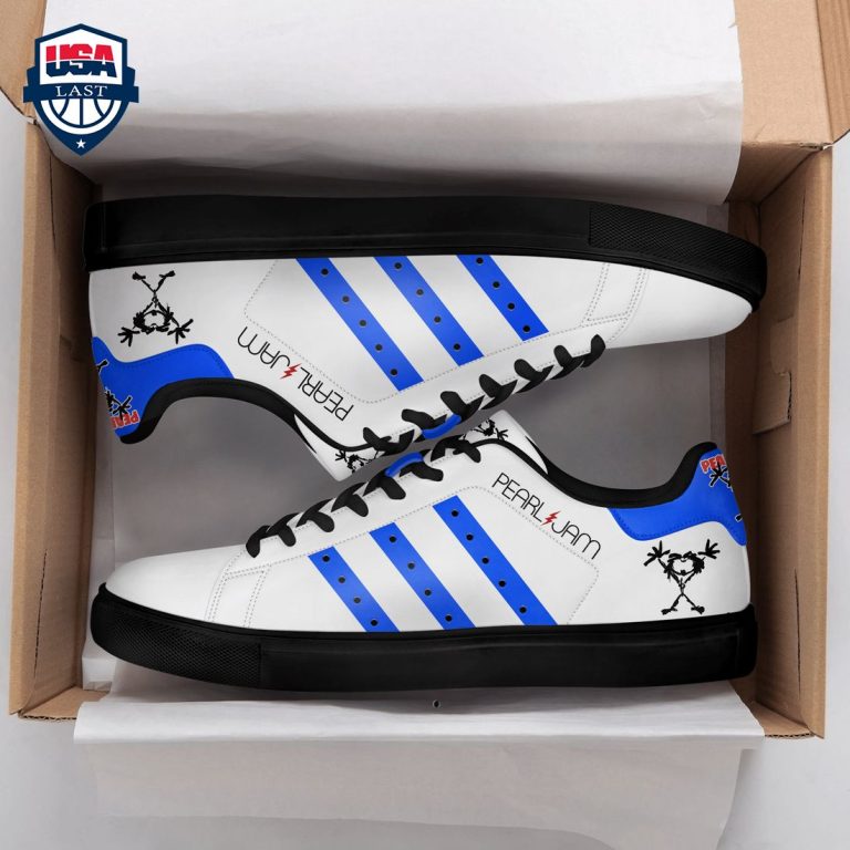 Pearl Jam Blue Stripes Stan Smith Low Top Shoes - Awesome Pic guys