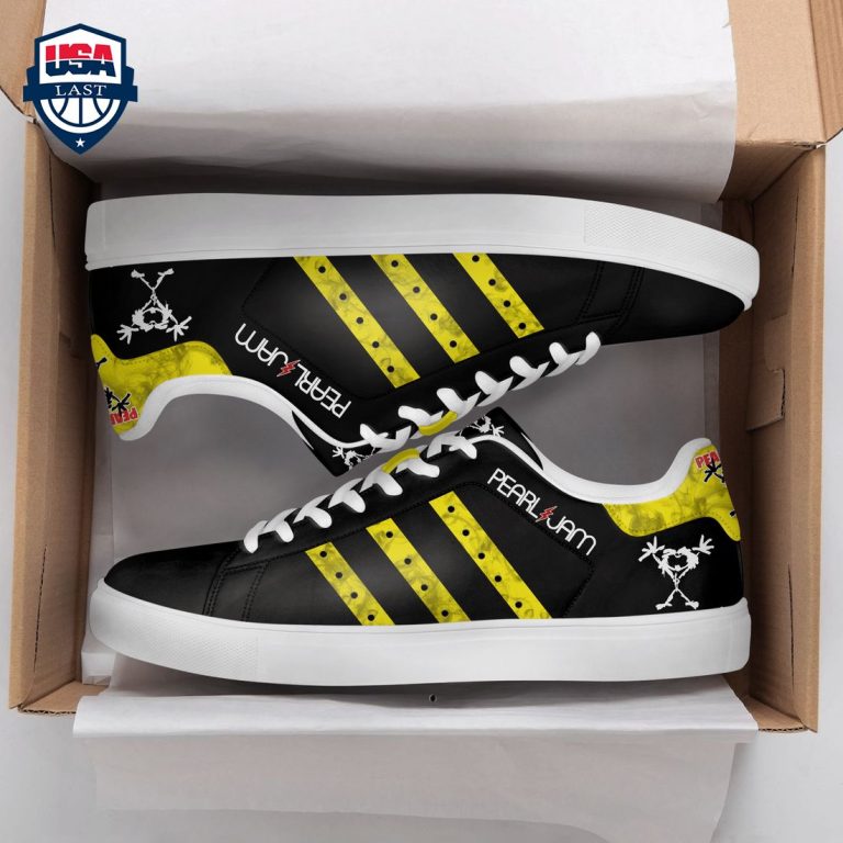 Pearl Jam Yellow Stripes Stan Smith Low Top Shoes - Nice place and nice picture