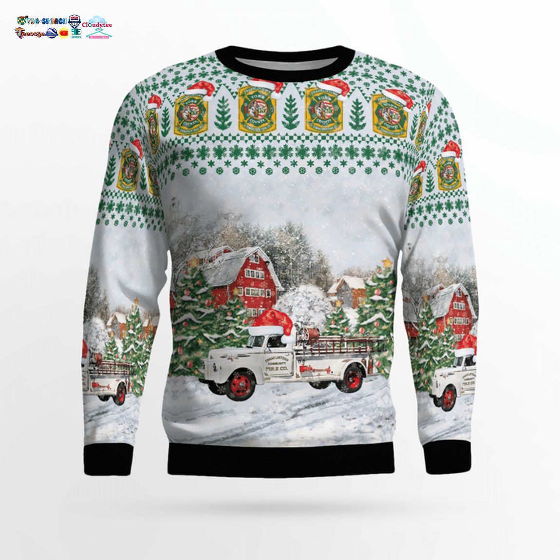 Pennsylvania Franklintown Community Fire Co 3D Christmas Sweater
