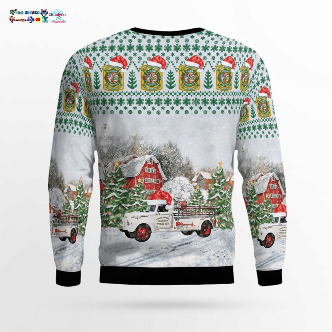 Pennsylvania Franklintown Community Fire Co 3D Christmas Sweater