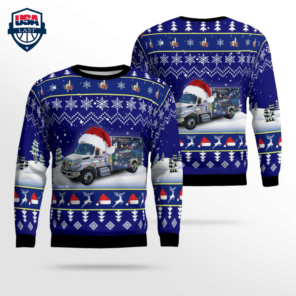 Pennsylvania Jefferson Mobile Stroke Unit 3D Christmas Sweater – Saleoff