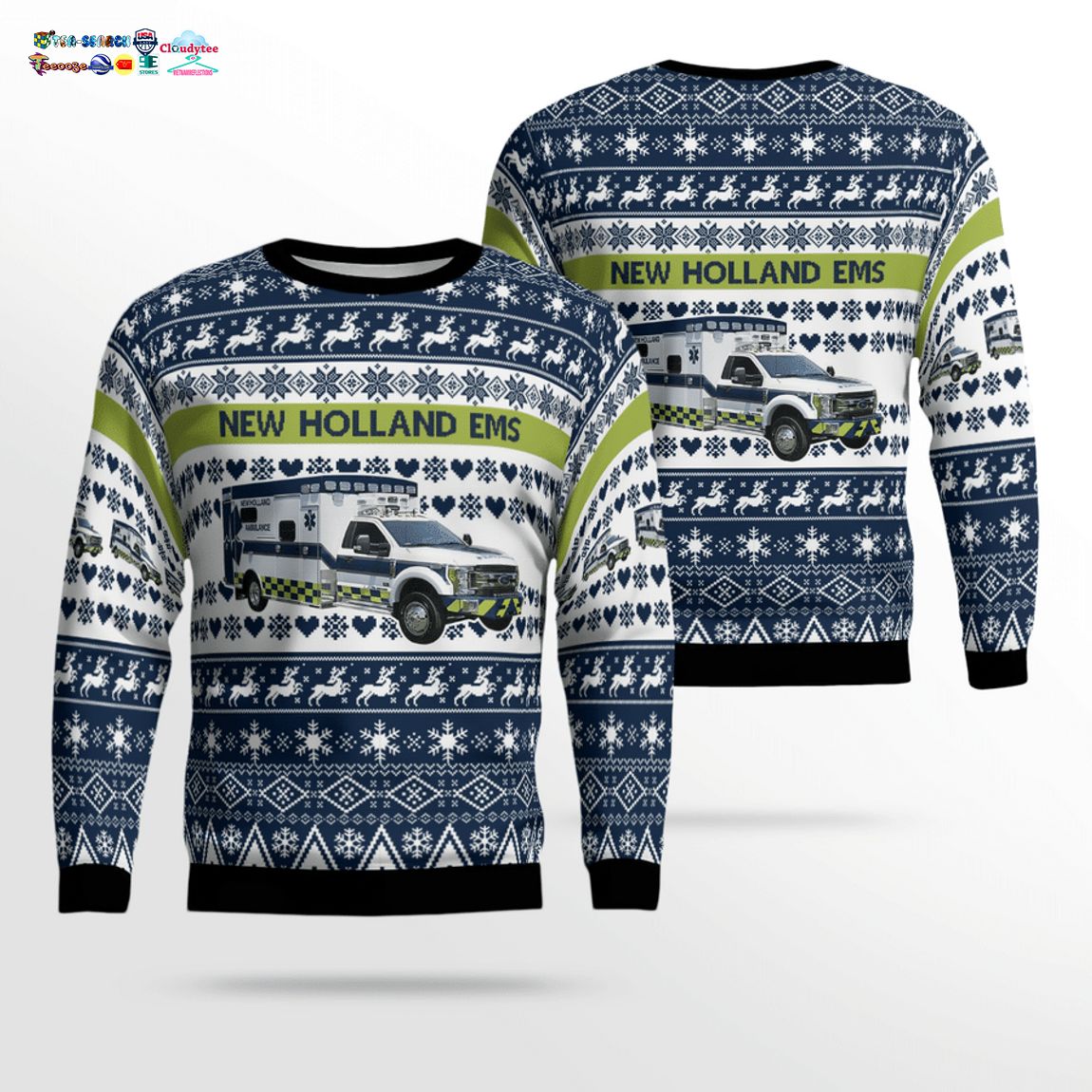 Pennsylvania New Holland EMS 3D Christmas Sweater