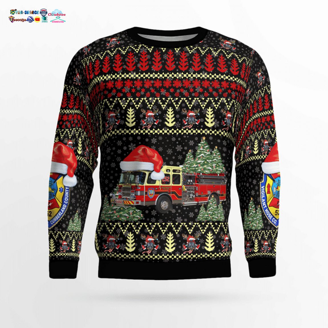 Pennsylvania Vigilant Hose Company 1 3D Christmas Sweater - Saleoff