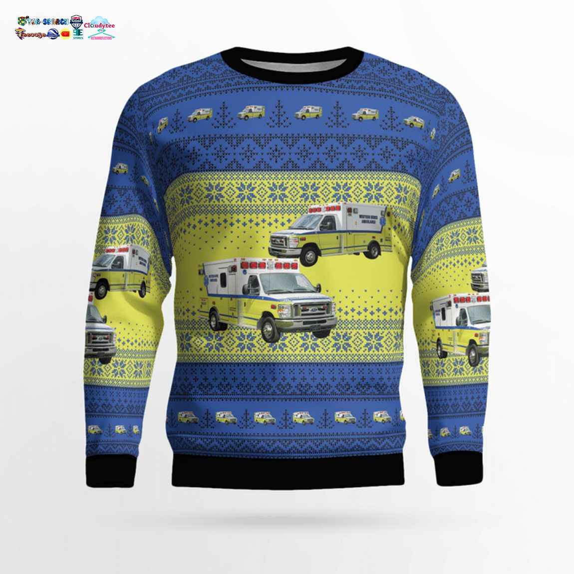 Pennsylvania Western Berks Ambulance 3D Christmas Sweater