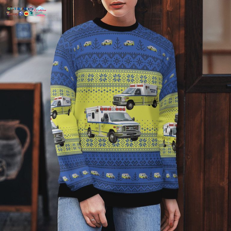 Pennsylvania Western Berks Ambulance 3D Christmas Sweater - Best picture ever