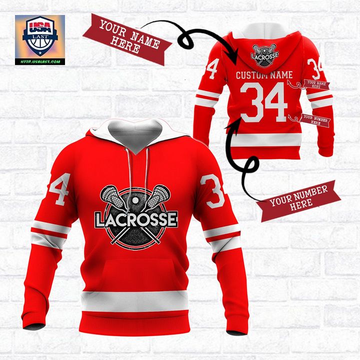 Personalized Lacrosse Red 3D All Over Print Shirt Shirt – Usalast