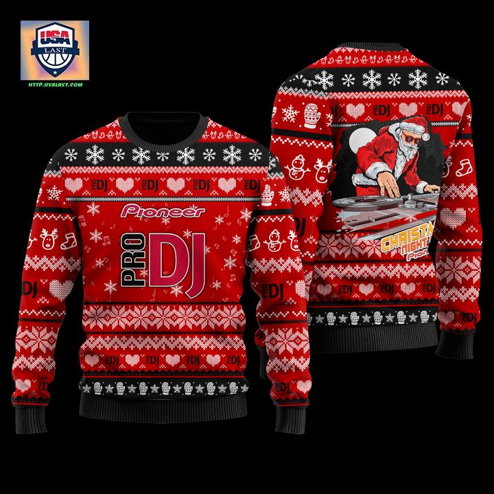 Pioneer DJ Red 3D Faux Wool Ugly Sweater – Usalast