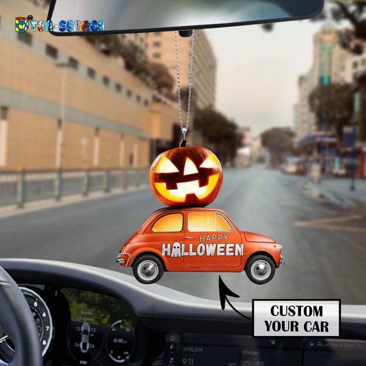 Pumpkin Custom Car Happy Halloween Ornament - Damn good