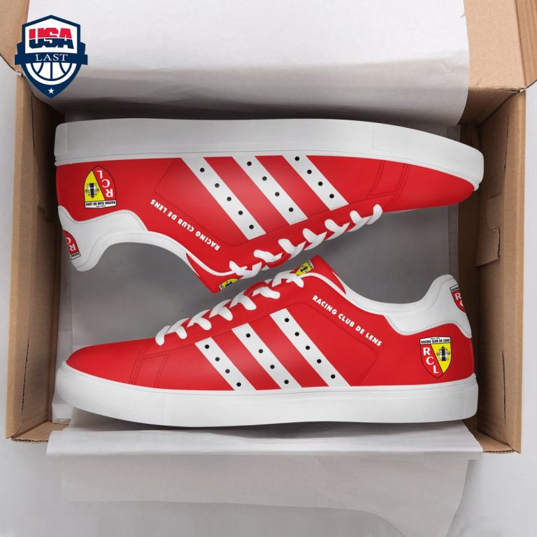 Racing Club De Lens White Stripes Stan Smith Low Top Shoes - Lovely smile