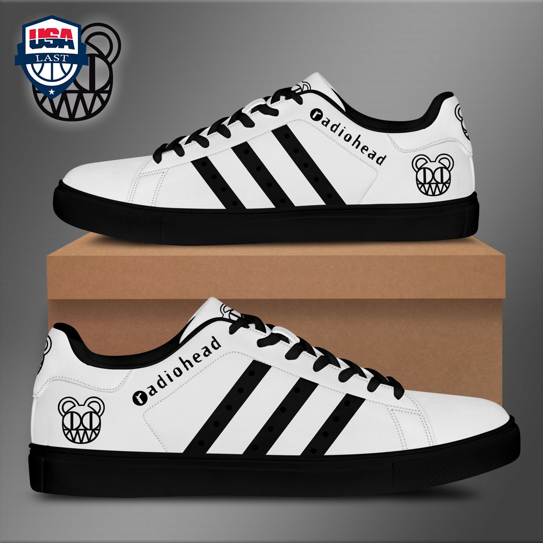 Radiohead Black Stripes Style 2 Stan Smith Low Top Shoes – Saleoff
