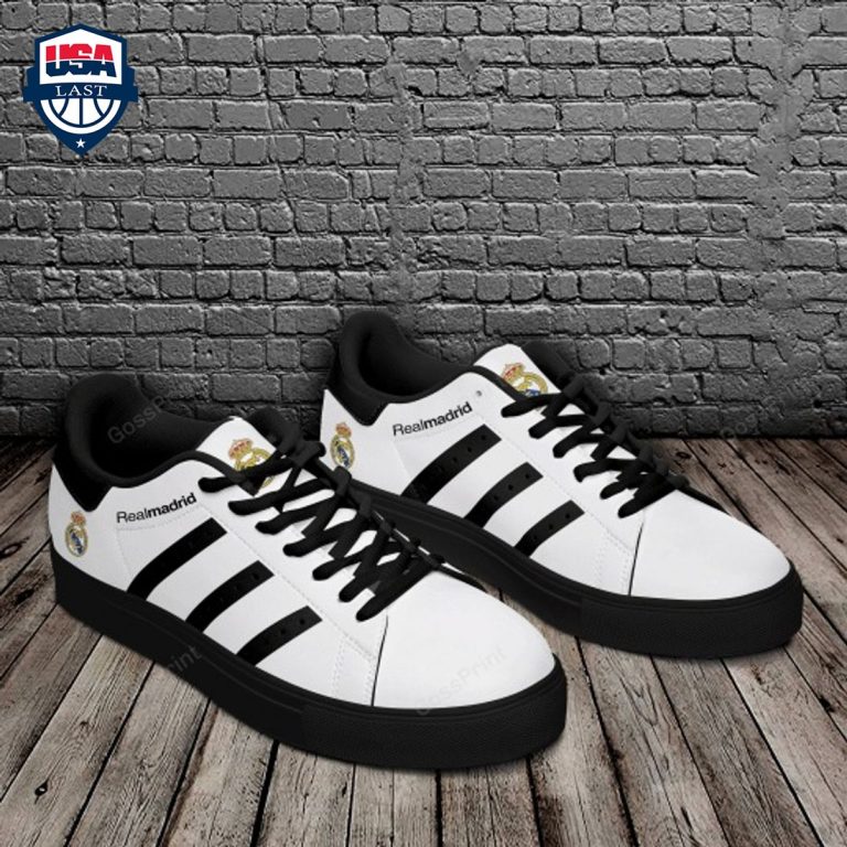 Real Madrid Black Stripes Stan Smith Low Top Shoes - It is too funny
