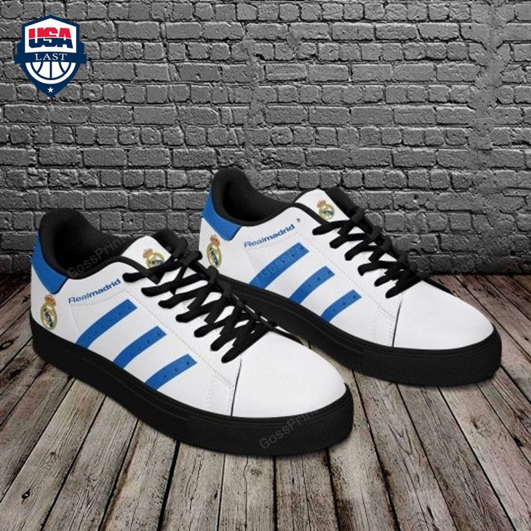 Real Madrid Blue Stripes Stan Smith Low Top Shoes - You look elegant man