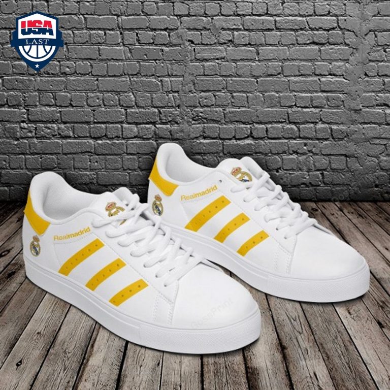 Real Madrid Yellow Stripes Style 2 Stan Smith Low Top Shoes - Selfie expert