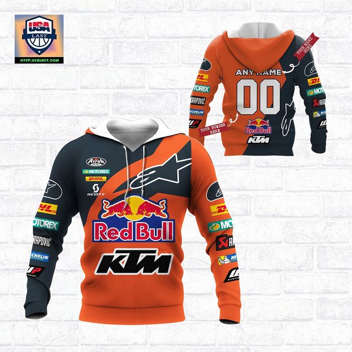 Red Bull KTM Racing Personalized 3D All Over Print Shirt Ver2 – Usalast