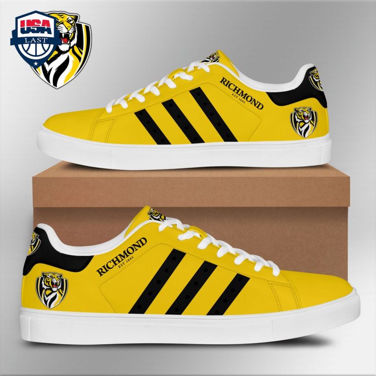 Richmond FC Black Stripes Style 2 Stan Smith Low Top Shoes - Studious look