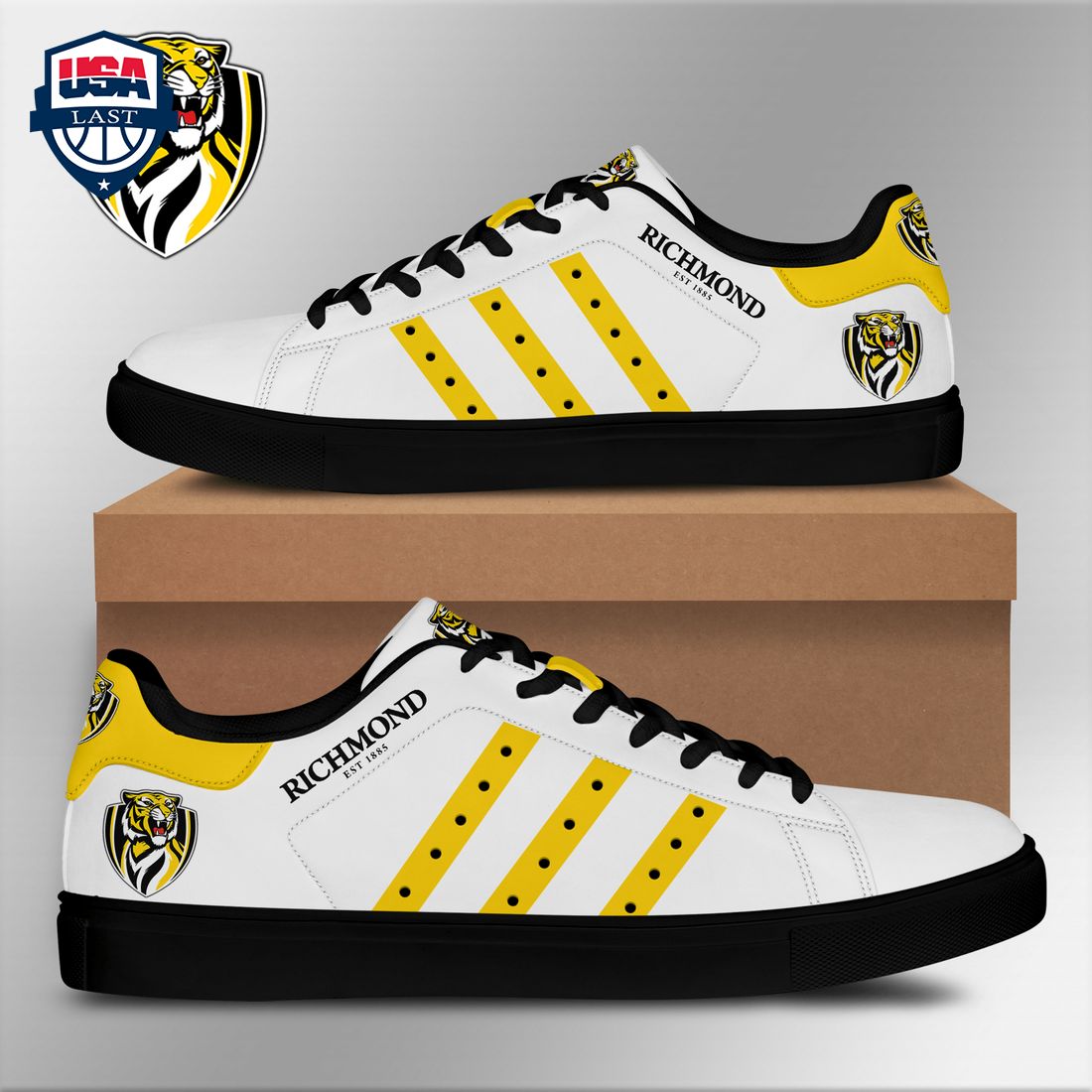 Richmond FC Yellow Stripes Style 2 Stan Smith Low Top Shoes – Saleoff