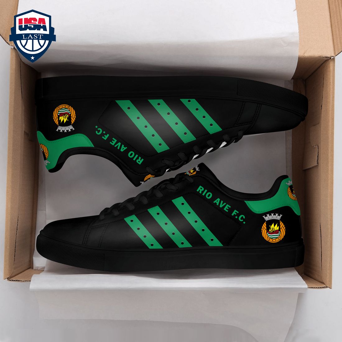 Rio Ave FC Green Stripes Style 1 Stan Smith Low Top Shoes – Saleoff