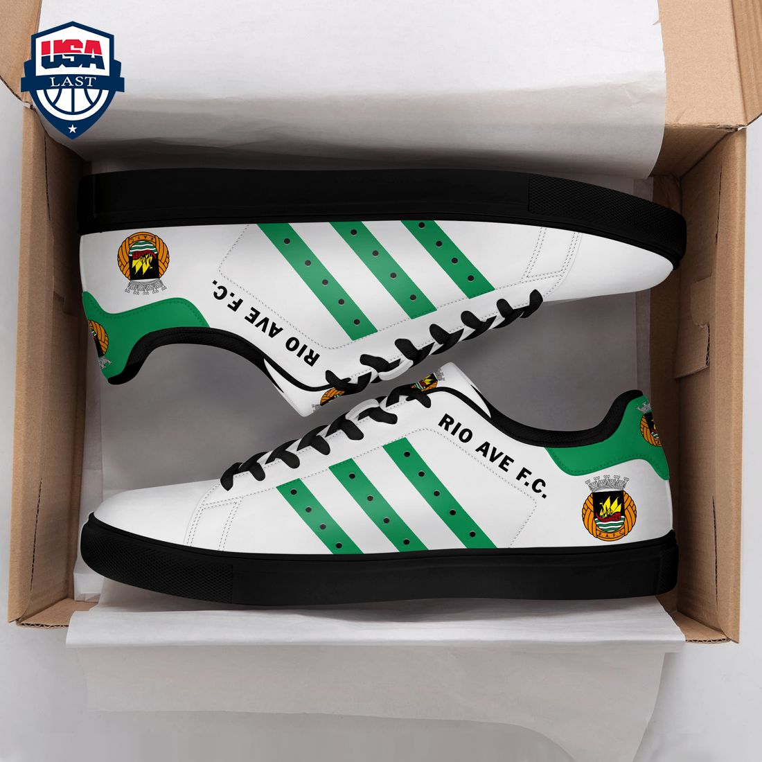 Rio Ave FC Green Stripes Style 2 Stan Smith Low Top Shoes – Saleoff