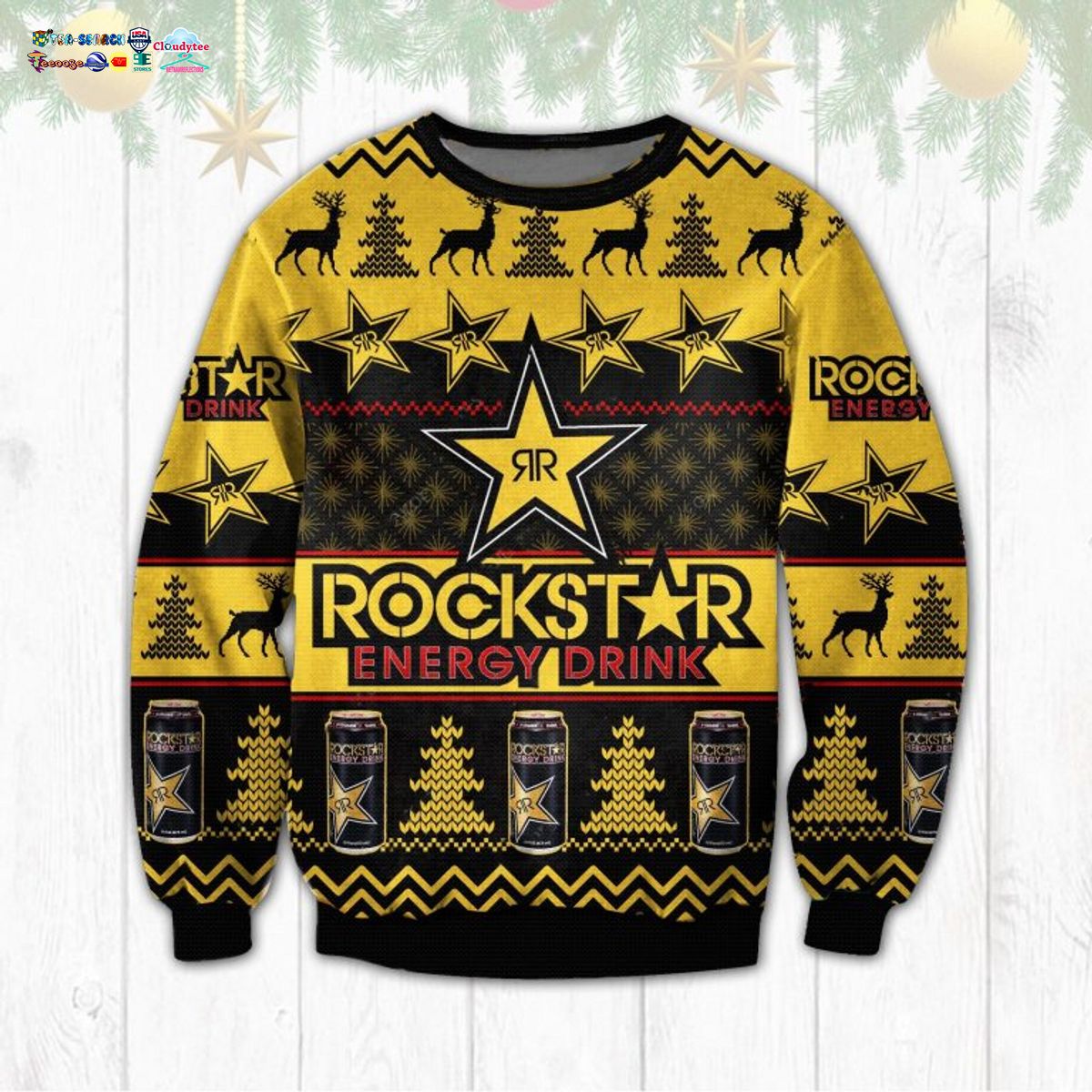 Rockstar Ugly Christmas Sweater - Nice place and nice picture