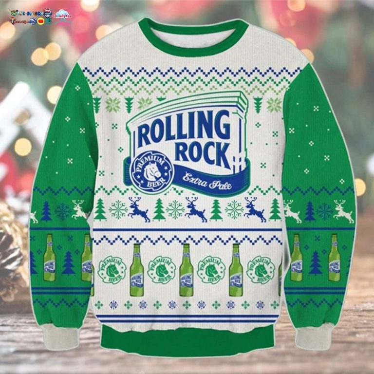 Rolling Rock Ugly Christmas Sweater - Selfie expert