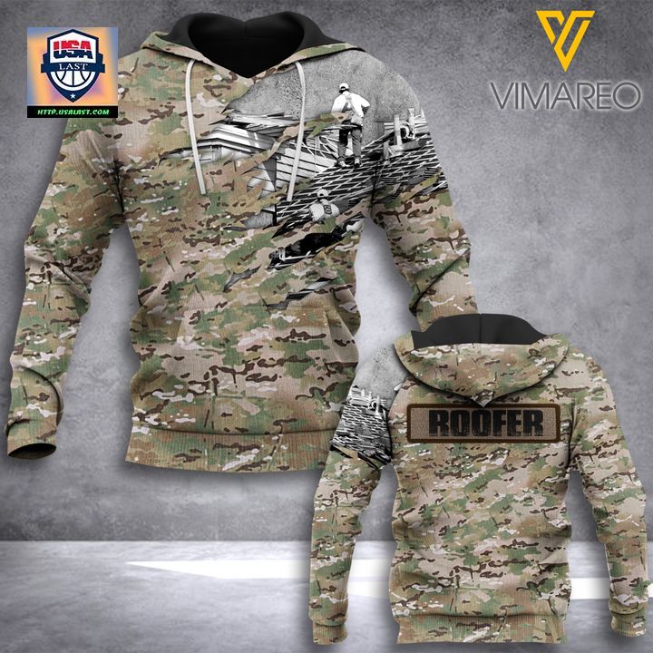 Roofer Camo Army 3D All Over Print Hoodie - You look lazy