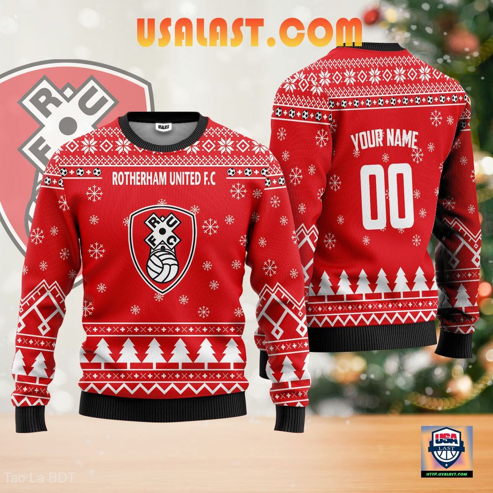Rotherham United F.C Personalized Ugly Sweater Red Version – Usalast