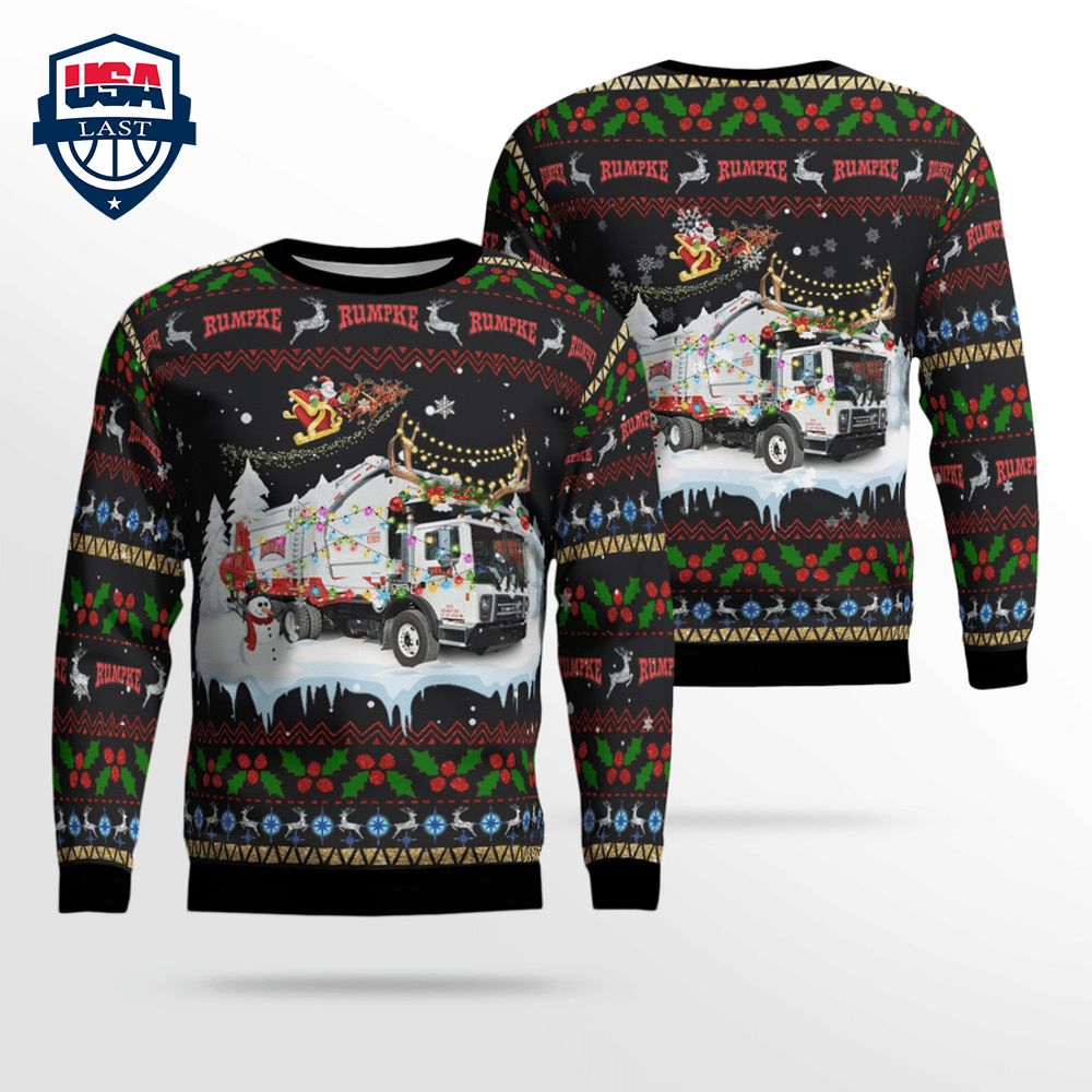 Rumpke Waste & Recycling Ver 4 3D Christmas Sweater - Impressive picture.