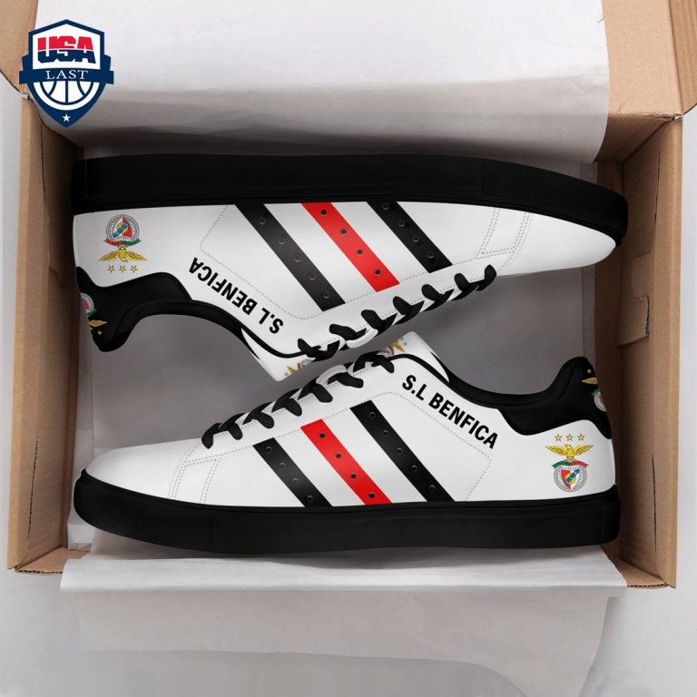 S.L Benfica Black Red Stripes Stan Smith Low Top Shoes - Awesome Pic guys