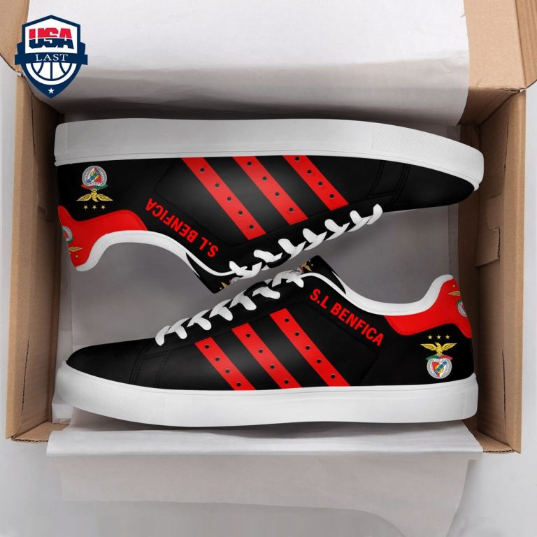 S.L Benfica Red Stripes Stan Smith Low Top Shoes - I like your hairstyle