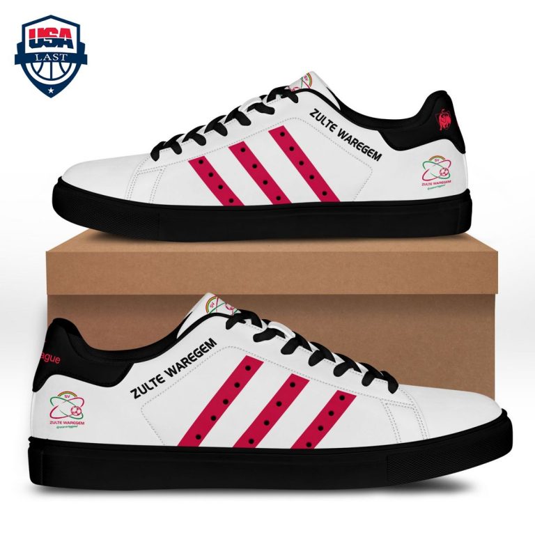 S.V. Zulte Waregem Pink Stripes Stan Smith Low Top Shoes - Pic of the century