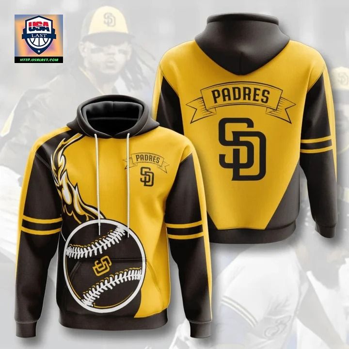 San Diego Padres Flame Balls Graphic 3D Hoodie – Usalast