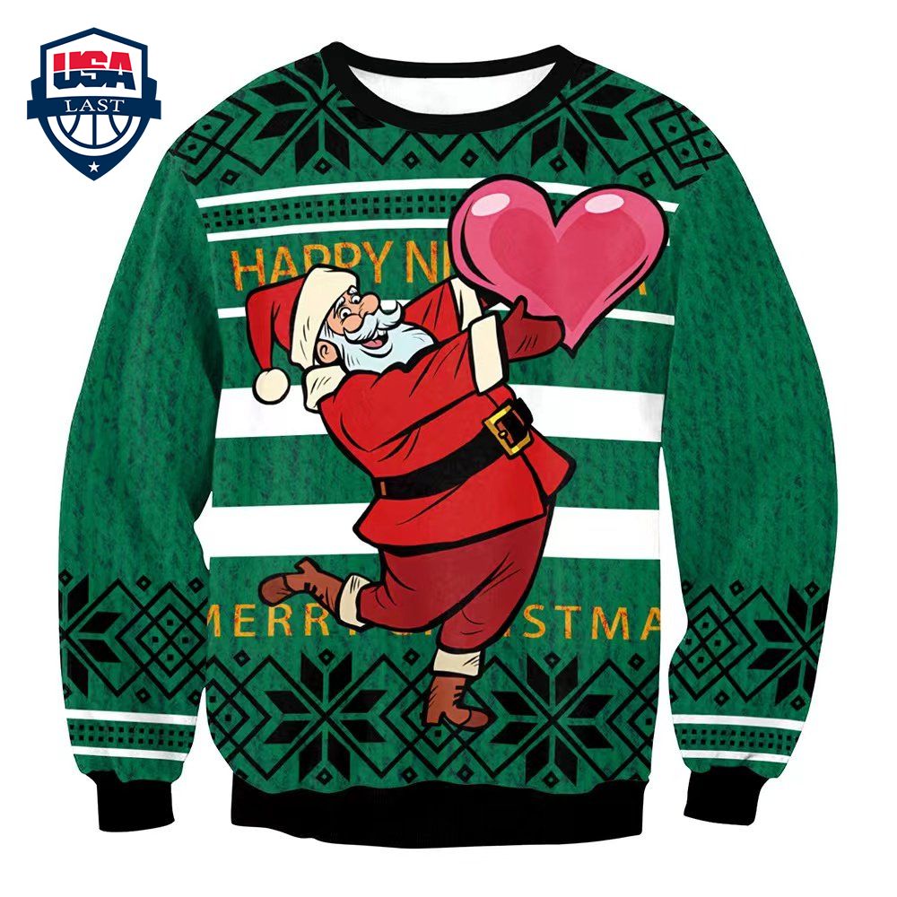 Santa Claus Bring Heart Ugly Christmas Sweater – Saleoff