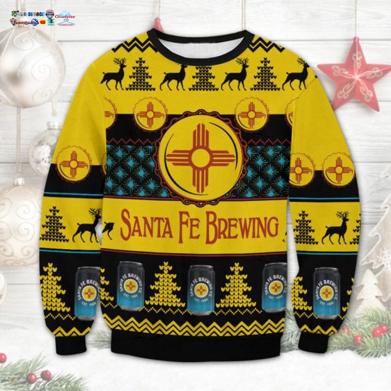 Santa Fe Brewing Ugly Christmas Sweater - Our hard working soul