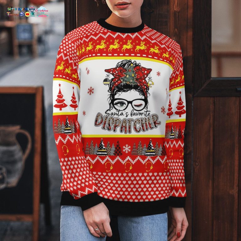 Santa's Favorite Dispatcher 3D Christmas Sweater - Nice photo dude