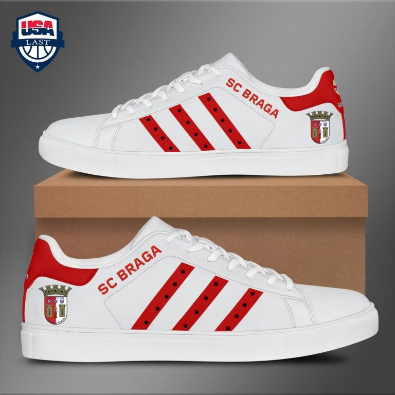 SC Braga Red Stripes Stan Smith Low Top Shoes - Speechless