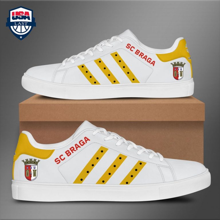 SC Braga Yellow Stripes Style 1 Stan Smith Low Top Shoes - You look lazy