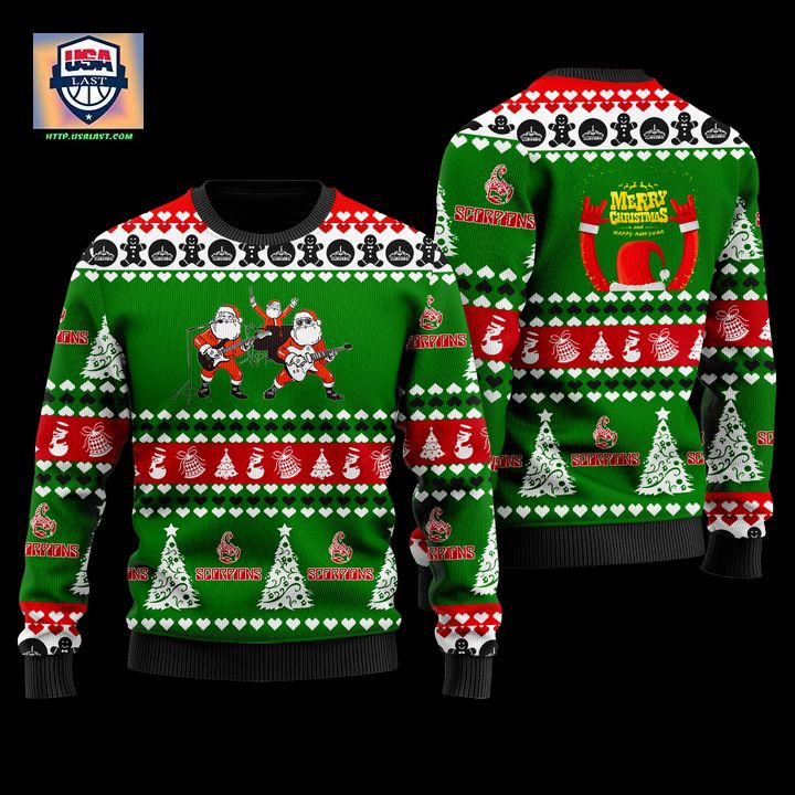 Scorpions Green 3D Ugly Christmas Sweater – Usalast