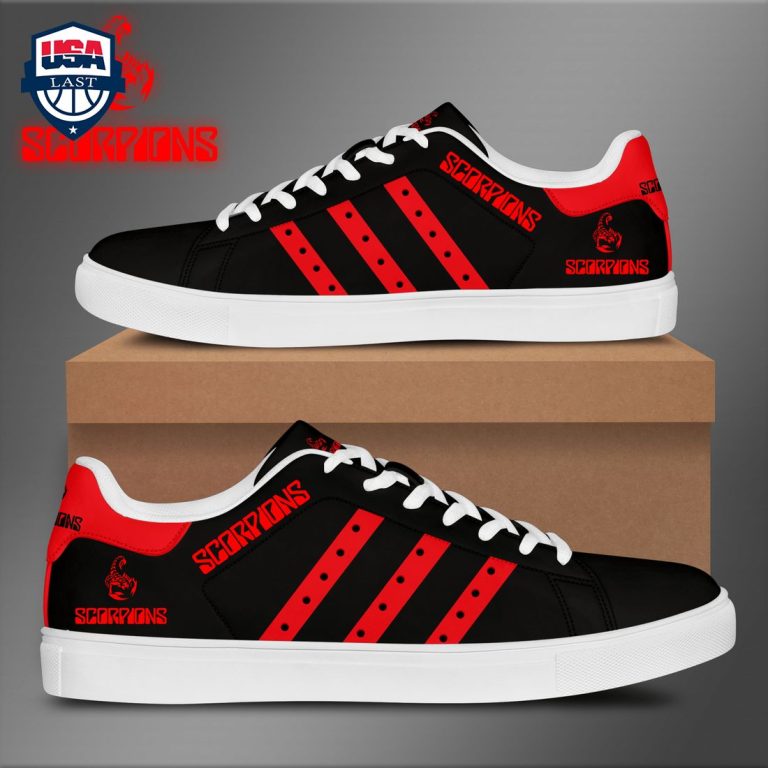 Scorpions Red Stripes Style 4 Stan Smith Low Top Shoes - Stand easy bro