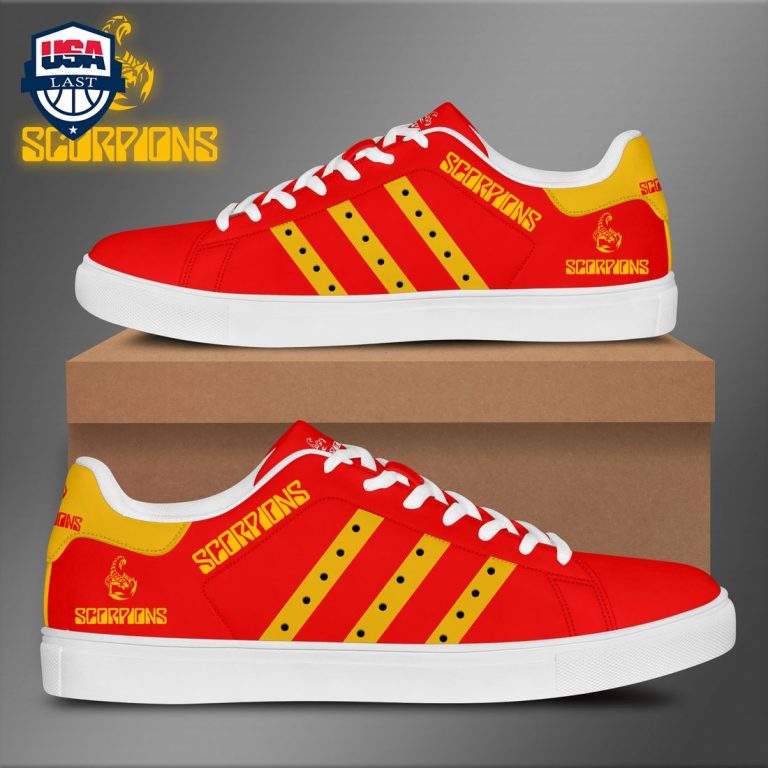 Scorpions Yellow Stripes Style 3 Stan Smith Low Top Shoes - Beauty queen