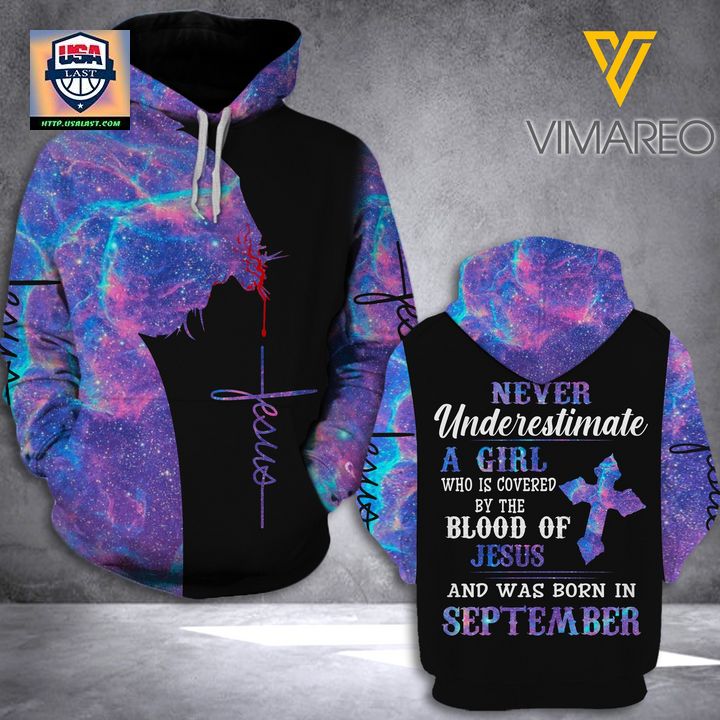 September Girl Glitter 3D All Over Print Hoodie - You look beautiful forever