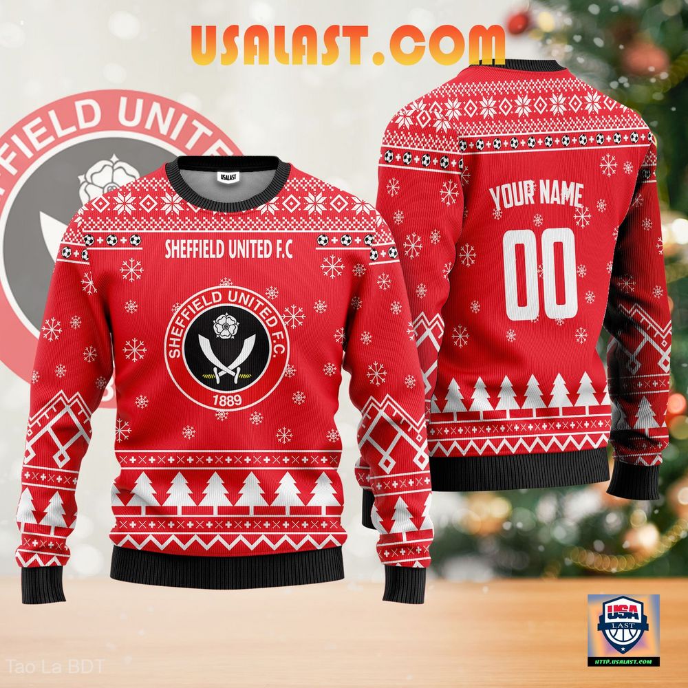 Sheffield United F.C Personalized Ugly Sweater Red Version – Usalast