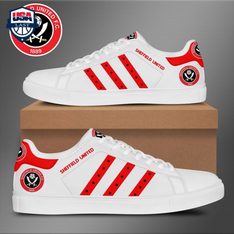 Sheffield United FC Red Stripes Style 1 Stan Smith Low Top Shoes - Damn good