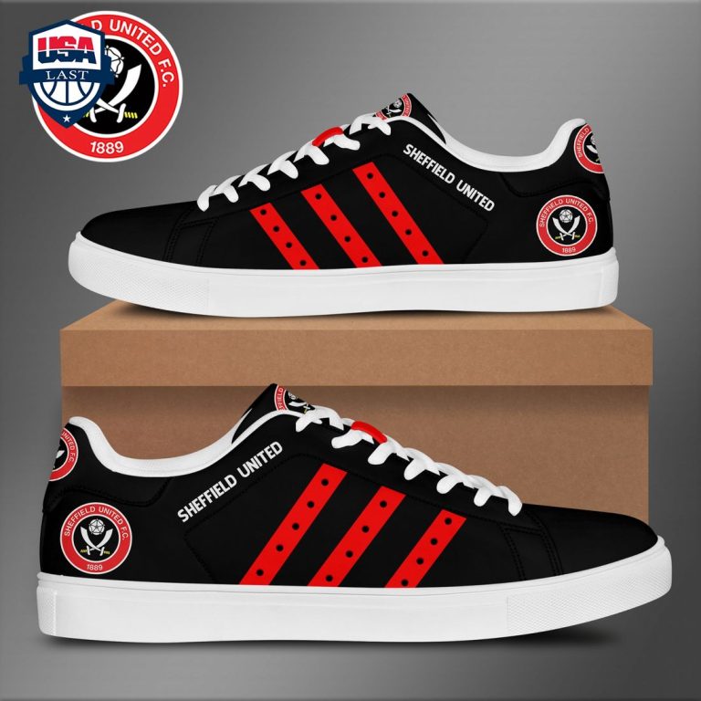 Sheffield United FC Red Stripes Style 2 Stan Smith Low Top Shoes - Mesmerising