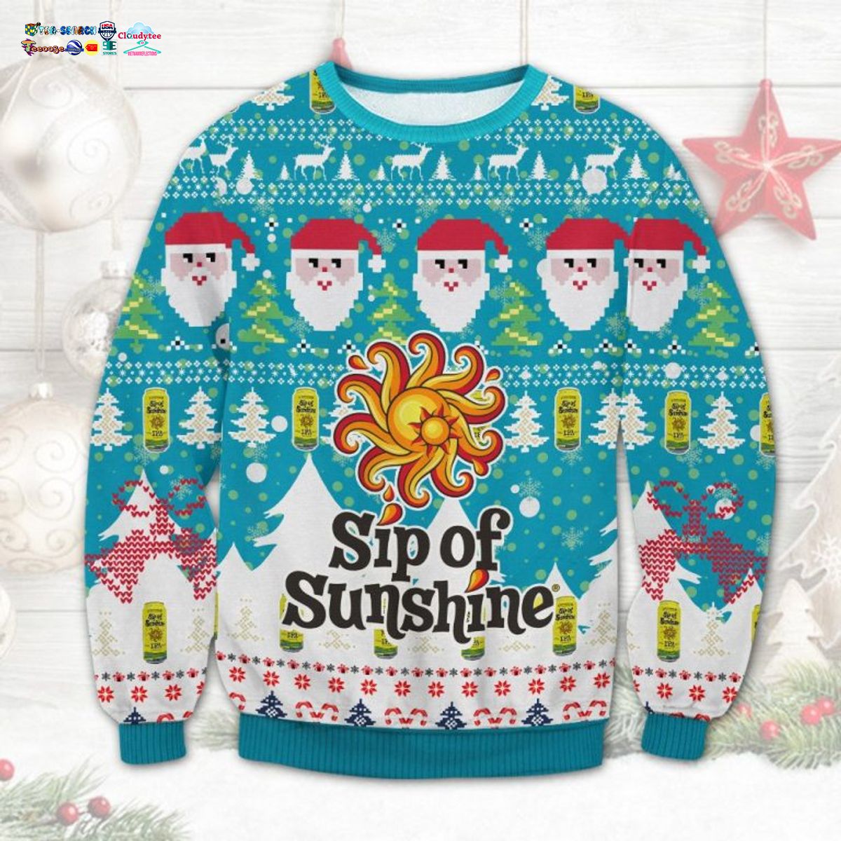 Sip Of Sunshine Ugly Christmas Sweater