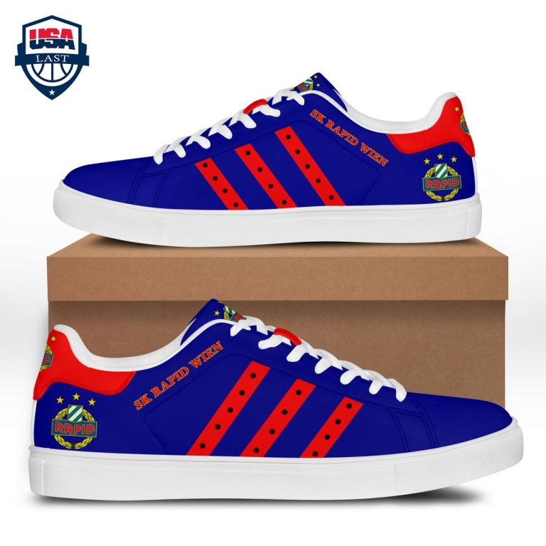 SK Rapid Wien Red Stripes Stan Smith Low Top Shoes - Royal Pic of yours