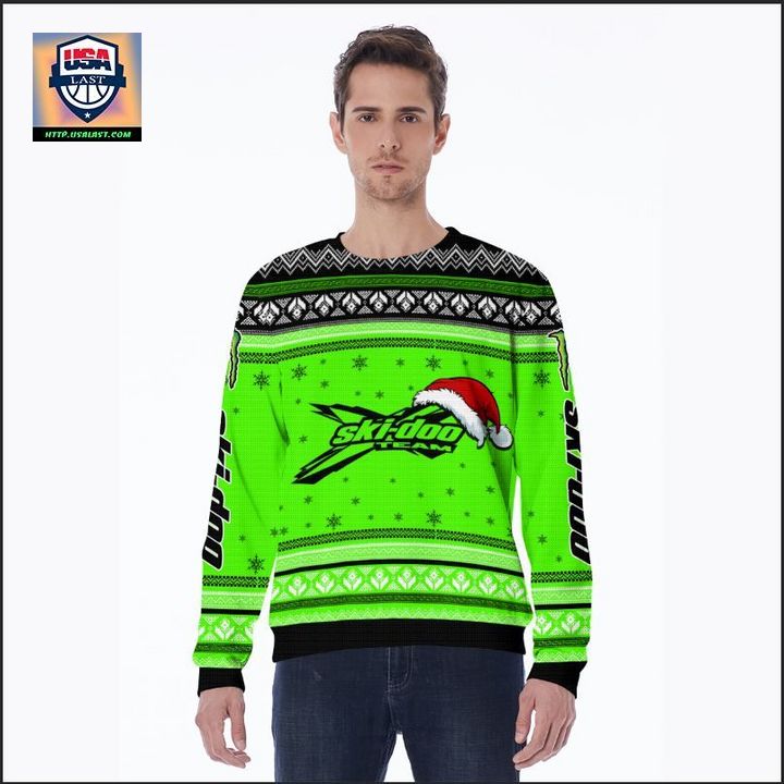 Ski-doo Team Green 3D Ugly Christmas Sweater - It is too funny