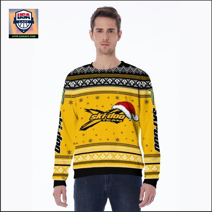 Ski-doo Team Yellow 3D Ugly Christmas Sweater - It is too funny